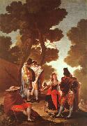 The Maja and the Masked Men Francisco de Goya